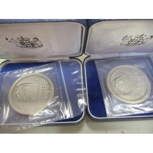 519 - Collection with boxed silver proofs FDC with New Zealand $1 1975-76, Sierra Leone 1L 1974, Gibraltar... 