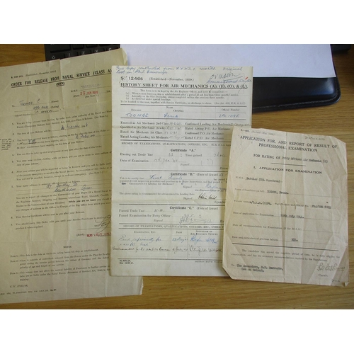 83 - HMS Edinburgh survivor's documents relating to SFX/1095 Frank Toombs Fleet Air Arm with Certificate ... 