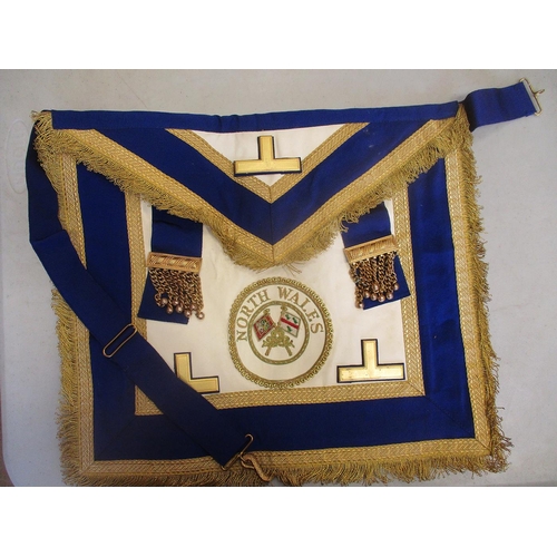 103 - Masonic range worn or awarded to Fred Williams of The Deeside (North Wales) Lodge with 9ct gold jewe... 