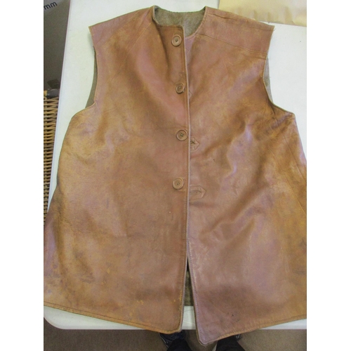 115 - British Army No 2 leather jerkins with 1940 (Feb) size 3 by M. Steingold & Co, 1941 (17 May) size 2 ... 