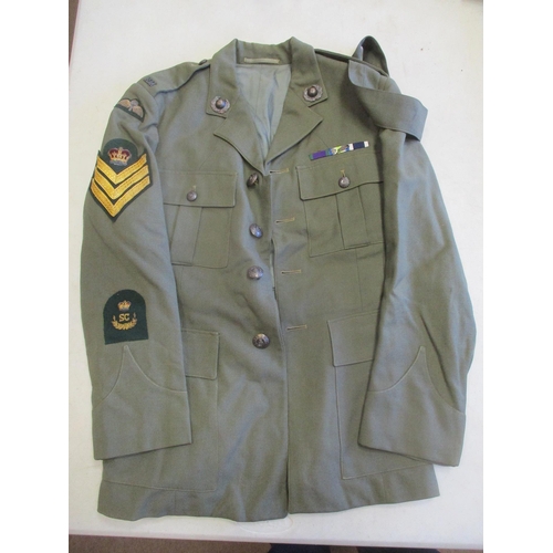 116 - Uniform collection including RM CSgt Lovat No 1 jacket with embroided para wings, medal ribbons incl... 