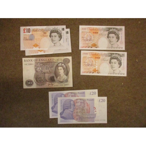 126 - Range of English banknotes, generally near uncirculated, with £20 2007 (13 Mar) BC66 (2 consecutive)... 