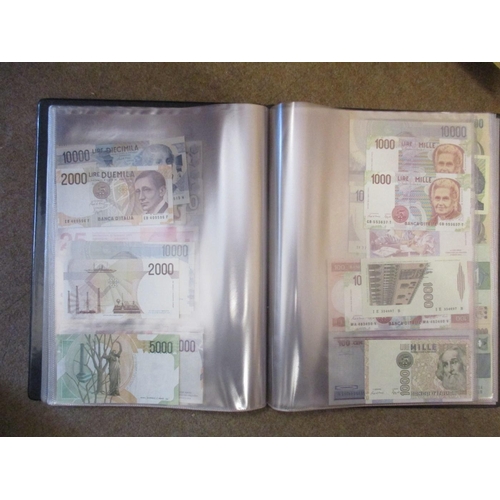 143 - Collection of world banknotes in album, generally very fine to extremely fine, with Brazil, China, I... 