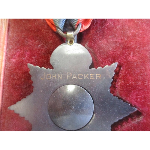 17 - WW1 era range with:
1. KGV Imperial Service Medal (Star) to John Packer good very fine in Elkington ... 