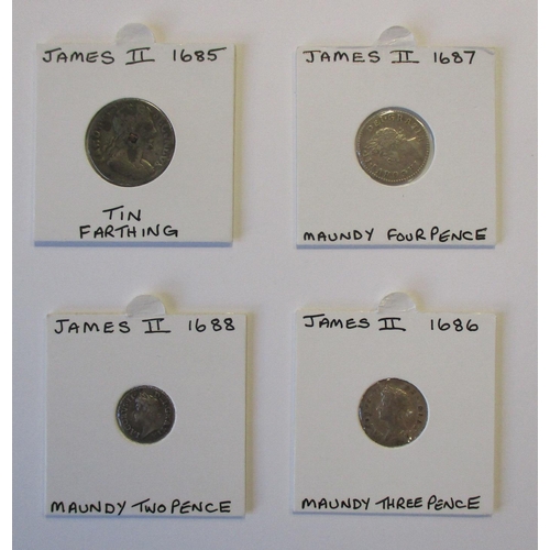 194 - James II collection generally fine to very fine including crown 1688 QUARTO, half crown 1686 SECUNDO... 