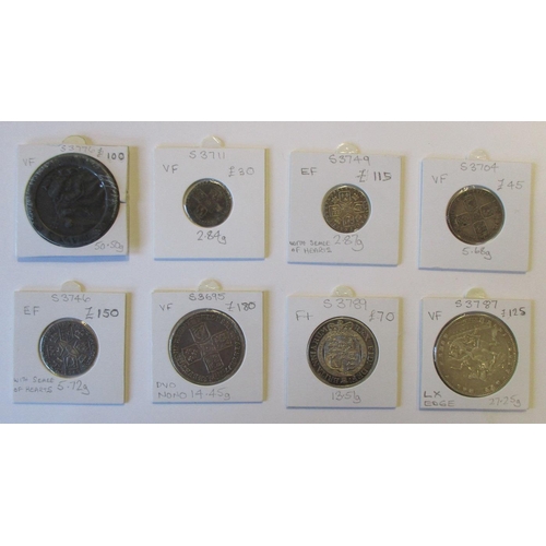 207 - George II to George III collection generally fine to very fine including crown 1820LX, half crown 17... 