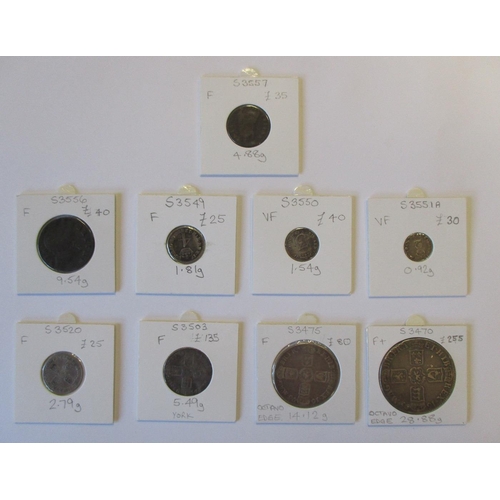 215 - William III collection generally fine to very fine with crown 1695 OCTAVO, half crown 1696 OCTAVO, s... 