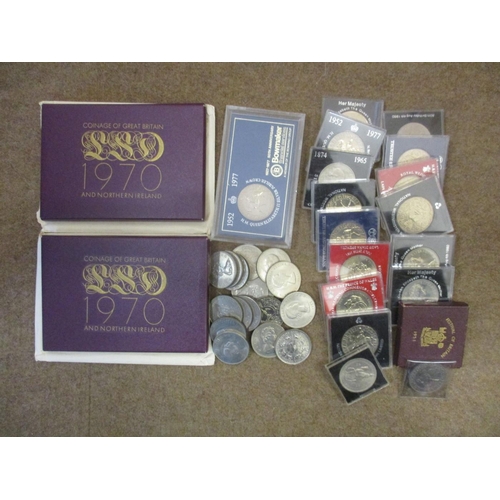 231 - 20th century collection, in mixed condition, with crown 1935, half crowns, florins, shillings, sixpe... 