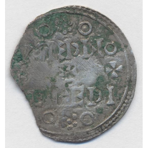 234 - Eadgar. 959-975 pre-reform coinage before 973 penny, rosettes top and bottom, fine, verdigris to bot... 