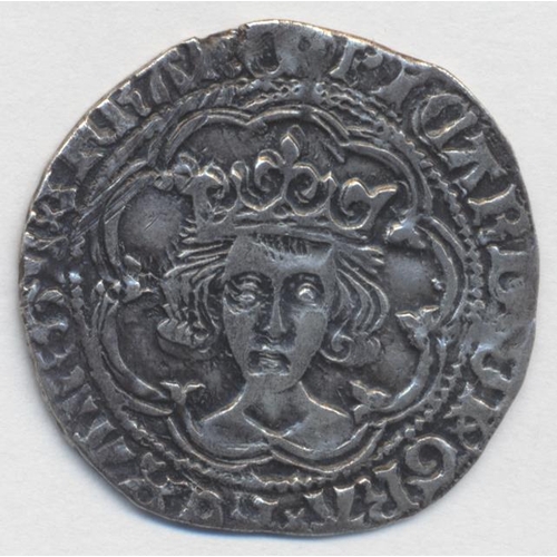 254 - Richard III.  Groat mintmark sun and rose 2, very fine, with AMR Coins card. (S.2157) (See photo) (Y... 