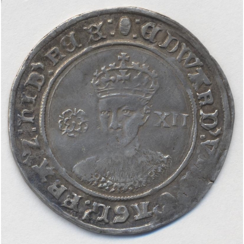 266 - Edward VI. Fine silver issue shilling, mint mark tun, nearly very fine, with John Newman Coins ident... 