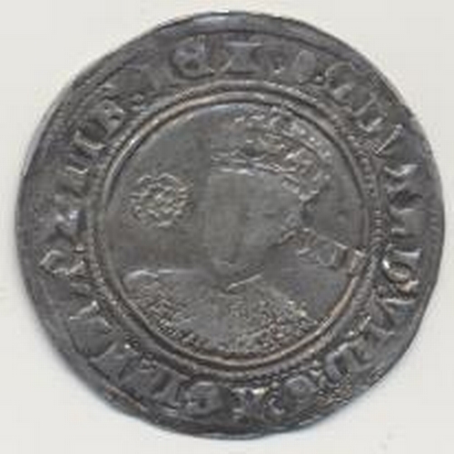 267 - Edward VI. Shilling third period facing bust fair/ fine mintmark tun. (S.2482) (See photo) (Y)