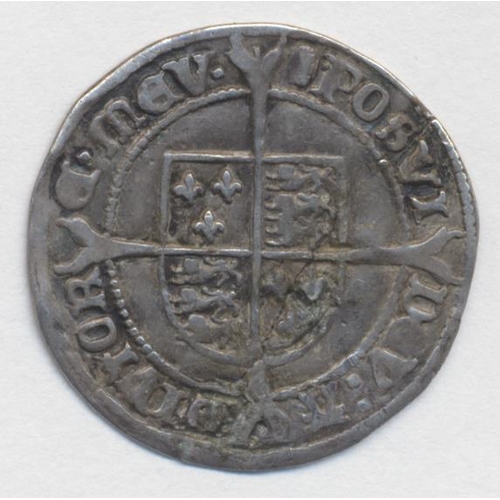 269 - Edward VI. Fine silver issue threepence, mint mark tun, good fine, cracked. (S.2485) (See photo) (Y)