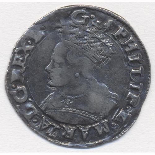 272 - Philip and Mary. Groat mint mark lis, good fine. (S.2508) (See photo) (Y)