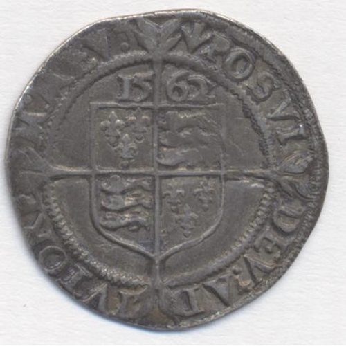 274 - Elizabeth I. Third and fourth issue threepence, smaller flan, mint mark pheon, very fine. (S. 2565) ... 