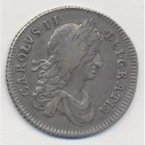 290 - Charles II. 1663 Shilling good fine. (S. 3371) (See photo) (Y)