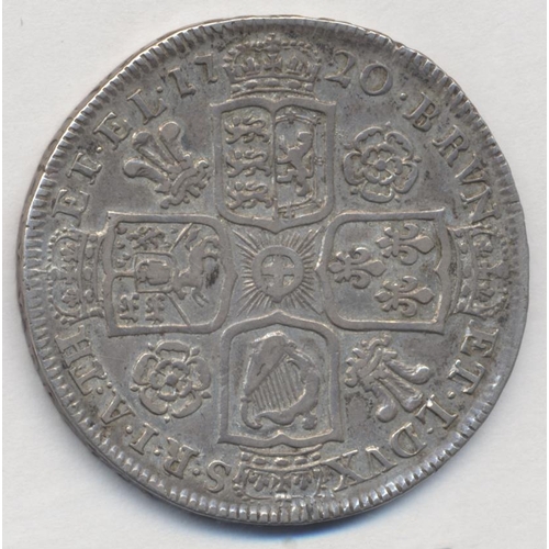 298 - 1720 half crown SEXTO, nearly very fine. (See photo) (Y)