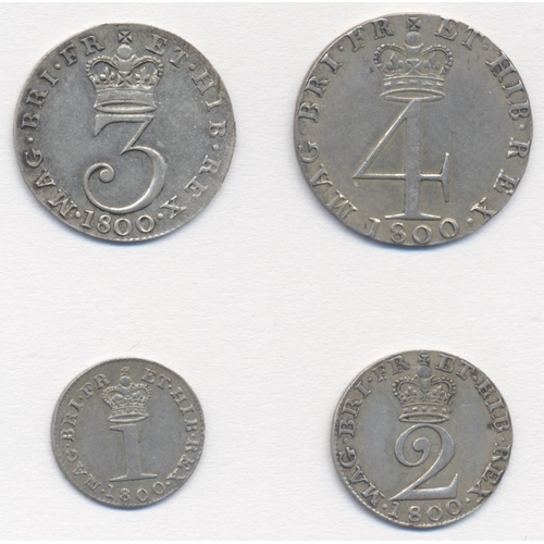 304 - 1800 Maundy set extremely fine. (See photo) (Y)