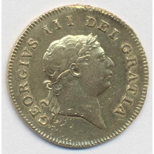 319 - Investment Gold Lot – documents required. 1806 half guinea fine, from a mount. (See photo) (Y)