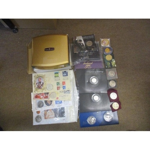 467 - Range of boxed silver proofs FDC, with £5 2012 Olympics (piedfort), 2013 Royal Birth, £2 2014 WW1, £... 