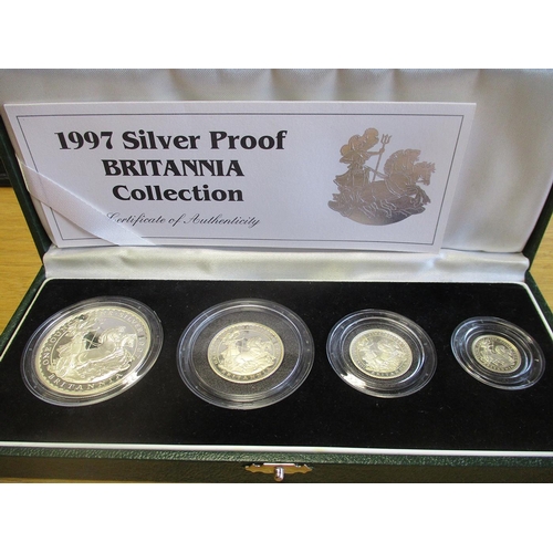 472 - 1997 Britannia silver proof cased set of 4 FDC. (R)