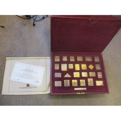 483 - The Empire Collection silver ingot cased set of 25, with certificate. (½B)