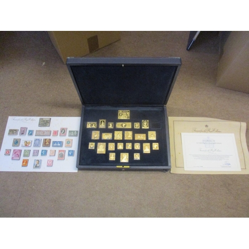 484 - Treasures from the Royal Collection silver ingot cased part set of 24, with certificate. (½B)