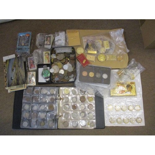 527 - 20th century accumulation of various GB and world coins, commemoratives, banknotes, coin covers, cig... 