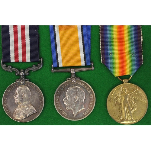 65 - WW1 Military Medal, BWM and Victory Medal to 202354  Cpl R. Millar 6/K.O. Sco Bord (355565 A.Sjt R. ... 