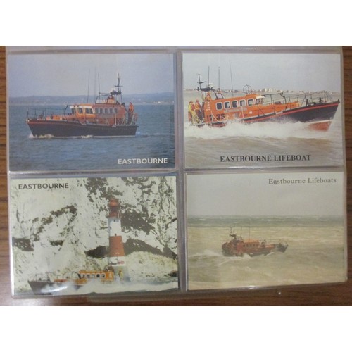 366 - Lifeboats. Comprehensive coln. in 9 modern albums of vintage and modern cards. Lifeboat launchings, ... 