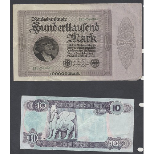 158 - Accumulation of 20th century world banknotes, in mixed condition, includes Gambia, Kenya, India, Uga... 