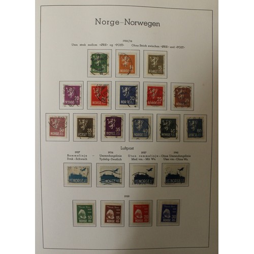 269 - Norway. Early to modern M/U coln in eight vols plus loose, early range incl 1855 4sk U, 1856-60 vals... 