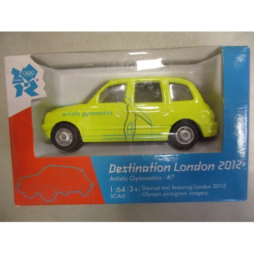 500 - Corgi. Destination London 2012 Taxi collection with duplication, mainly mint in nearly excellent to ... 