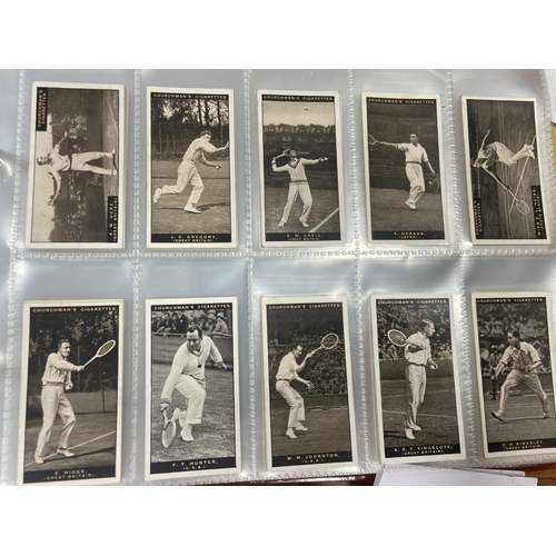 109 - Churchman. Complete sets in album including Men of The Moment in Sport, Lawn Tennis, Racing Greyhoun... 