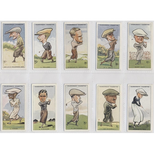 115 - Churchman. 1931 Prominent Golfers complete set in plastic sleeves generally fair to good. Cat. £800.... 