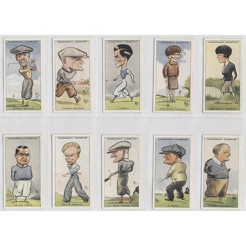 115 - Churchman. 1931 Prominent Golfers complete set in plastic sleeves generally fair to good. Cat. £800.... 