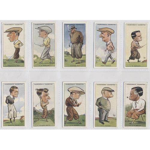 115 - Churchman. 1931 Prominent Golfers complete set in plastic sleeves generally fair to good. Cat. £800.... 