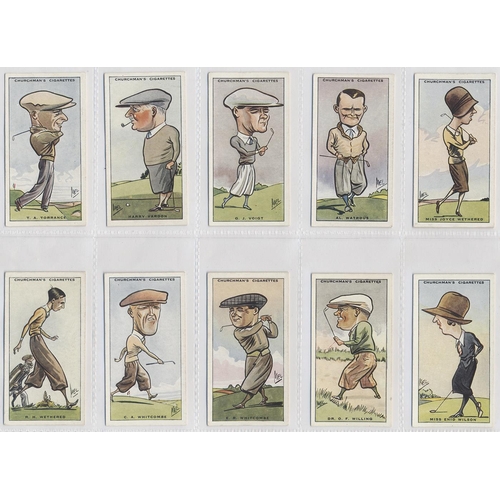 115 - Churchman. 1931 Prominent Golfers complete set in plastic sleeves generally fair to good. Cat. £800.... 