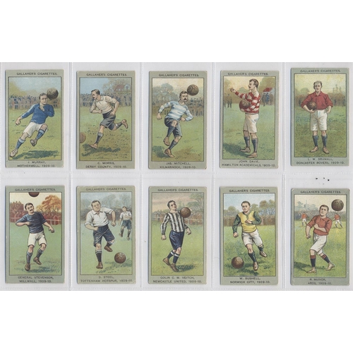 124 - Gallaher. 1910 Association football Club colours complete set in plastic sleeves generally fair to g... 