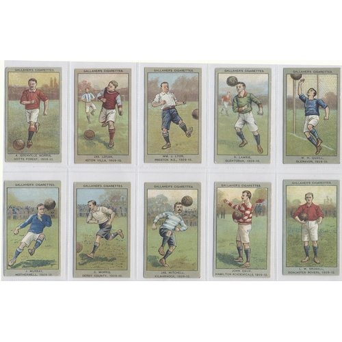 124 - Gallaher. 1910 Association football Club colours complete set in plastic sleeves generally fair to g... 