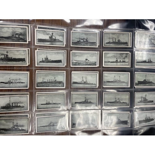 148 - Mitchell and Sons. 1915 British Warships series one and two complete sets in plastic sleeves general... 