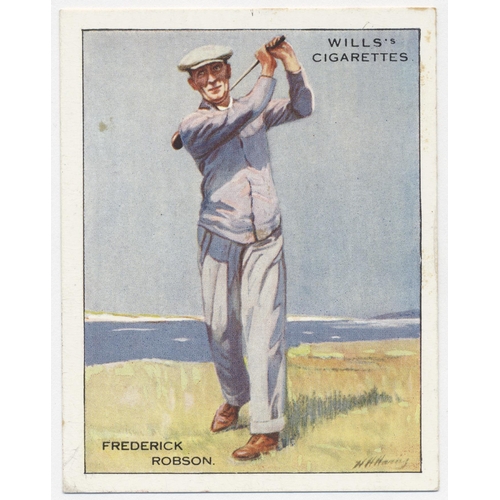 201 - Wills. 1930 Famous Golfers (L) complete set in plastic sleeves generally fair to good. Cat. £550. (S... 