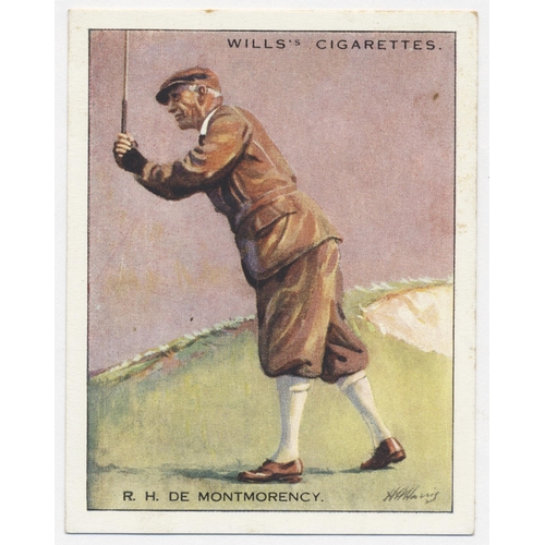 201 - Wills. 1930 Famous Golfers (L) complete set in plastic sleeves generally fair to good. Cat. £550. (S... 