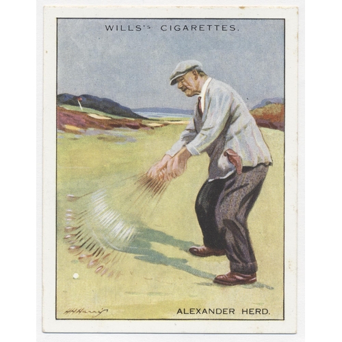 201 - Wills. 1930 Famous Golfers (L) complete set in plastic sleeves generally fair to good. Cat. £550. (S... 