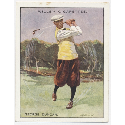 201 - Wills. 1930 Famous Golfers (L) complete set in plastic sleeves generally fair to good. Cat. £550. (S... 