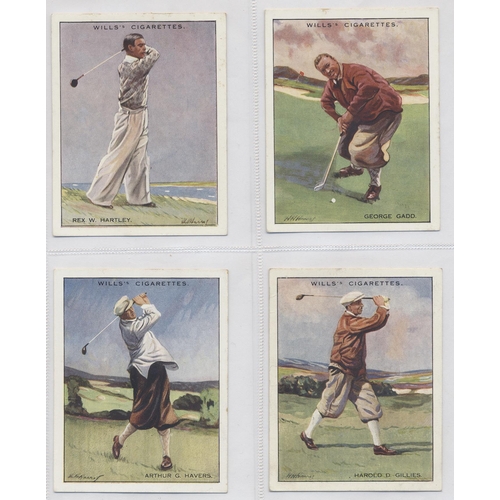 201 - Wills. 1930 Famous Golfers (L) complete set in plastic sleeves generally fair to good. Cat. £550. (S... 