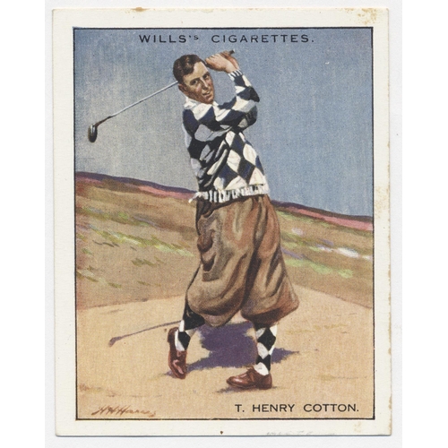 201 - Wills. 1930 Famous Golfers (L) complete set in plastic sleeves generally fair to good. Cat. £550. (S... 