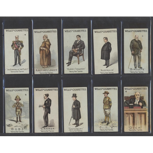 203 - Wills. Complete set of 1902 Wills Vanity Fair series (unnumbered), generally mixed condition. Qty 50... 