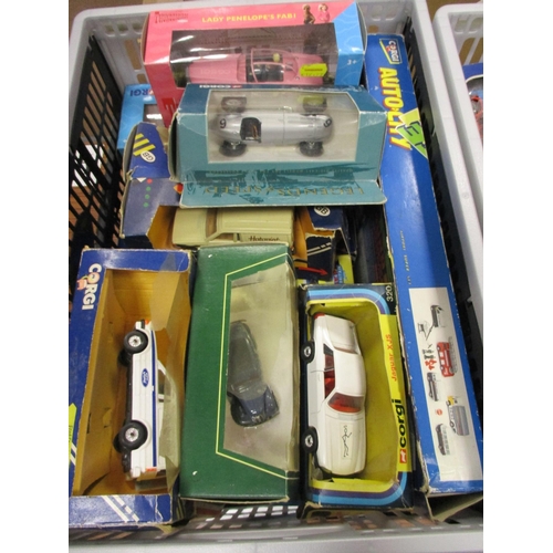 407 - Collection of Buses, Cars and Vans boxed and unboxed in mixed condition featuring Burago, Corgi, Sik... 