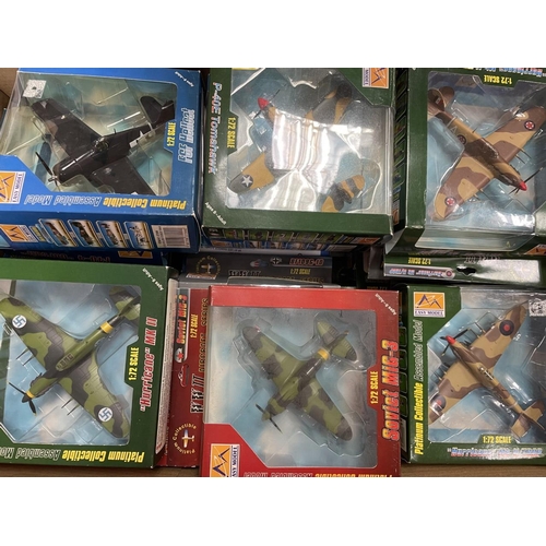 416 - Collection of planes with Corgi AA 1/44 (12), Easy Models 1/72 (22), Amer Com 1/72 (50) approx. plus... 